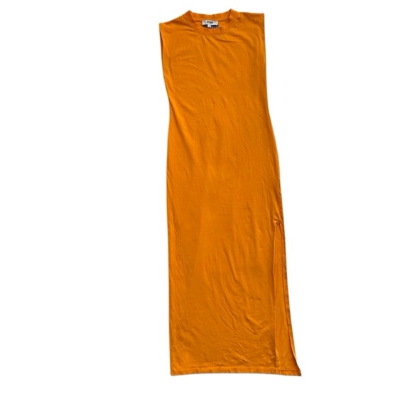 Apparis Sleeveless Tee Shirt Dress Slit Gold Yellow SZ XS - Picture 15 of 15